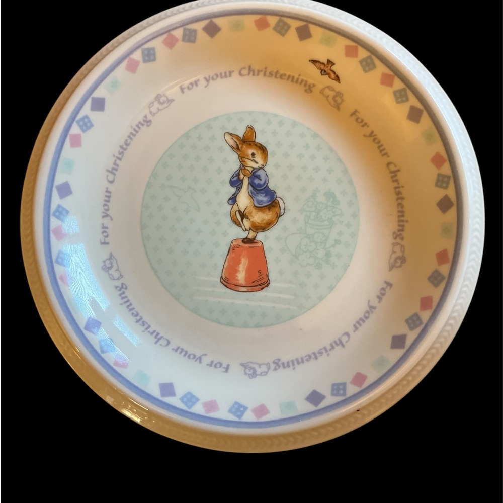 Wedgwood Peter Rabbit Small Christening Plate and Mug